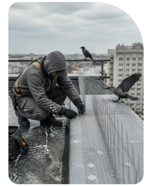Защита от ворон под ключ в Россоши по цене от 5185 р. | Сенат-Рсс